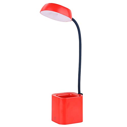 Small LED Desk Lamps with Pencil Holder, Small Desk Light for Kids Eyes Protection 3 Light Modes Students Cute Table Desk Lamp for Students Study Dorm Boys Girls, Adjustable Brightness Lamp