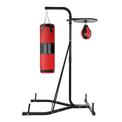 Yirise Boxing Rack with Heavy Bag, Heavy-Duty Punching Bag Rack Free Standing Boxing Bag for Home Fitness for Adult Youth, Kickboxing Bags,Heavy Punching Bag,Speed Ball,Fitness Sandbag Boxing Rack