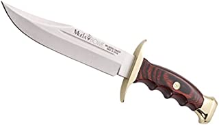 Muela BW-18 Coral Pakkawood Hunting Knife with Leather Sheath, 7-1/8