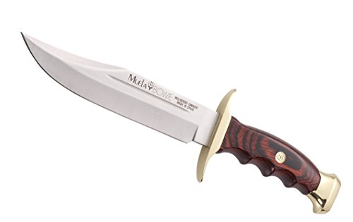 Muela BW-18 Coral Pakkawood Hunting Knife with Leather Sheath, 7-1/8