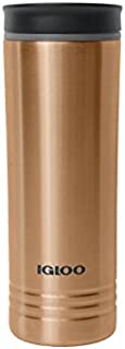 Igloo Isabel Stainless Steel Vacuum Insulated Travel Coffee Mug, Copper, 20 oz