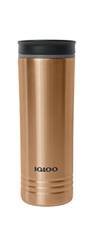 Igloo Isabel Stainless Steel Vacuum Insulated Travel Coffee Mug, Copper, 20 oz