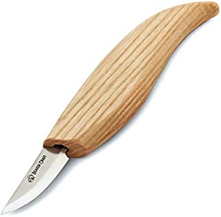 BeaverCraft Cutting Knife C3 Whittling Knife for Fine Chip Carving Wood and General Purpose Wood Carving Knife Bench Detail Carving Knife Carbon Steel and Whittling (Mini-Sloyd Knife C3)