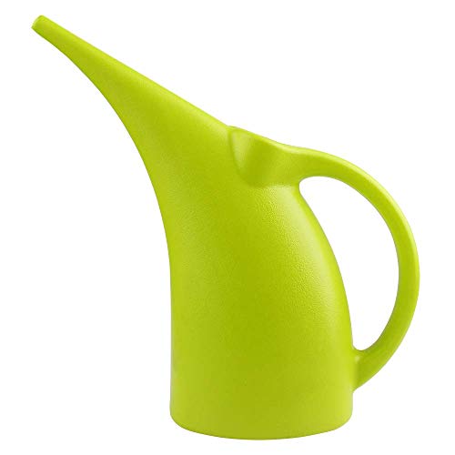 MyLifeUNIT Plastic Watering Can, Elegant Watering Pot, 1/2-Gallon (Green)