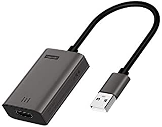 USB to HDMI Adapter, Lemorele USB to HDMI Cable Support 1080p Compatible with Windows 10/8.1/8/7, Mac OS, Black