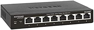 NETGEAR 8-Port Gigabit Ethernet Smart Switch (GS308T) - Managed, Desktop, Fanless Housing for Quiet Operation, S350 Series