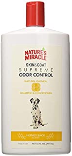 Natures Miracle Natural Oatmeal Shampoo And Conditioner For Dogs, Honey Sage Scent 32 Ounces