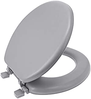 Ginsey Standard Soft Toilet Seat with Plastic Hinges, Size: Pack of 1, Grey