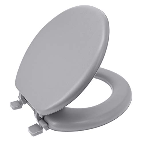 Ginsey Standard Soft Toilet Seat with Plastic Hinges, Size: Pack of 1, Grey