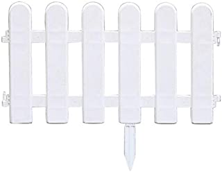 QOONESTL Plastic White Edgings Garden Picket Fence, Flowerbeds Plant Border, Garden Border Edge Edging Plant Borders, Decorative Landscape Path Panels, Lightweight & Easy Installation