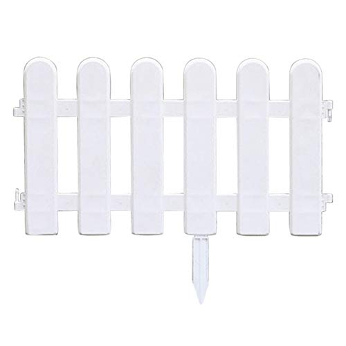 QOONESTL Plastic White Edgings Garden Picket Fence, Flowerbeds Plant Border, Garden Border Edge Edging Plant Borders, Decorative Landscape Path Panels, Lightweight & Easy Installation