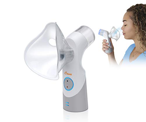 Crane Cordless Rechargeable Warm and Cool Mist Steam Inhaler EE-5948 Provides Instant Relief from Allergies, Cold, Flu, Congestion and Sinus Irritations for Children and Adults