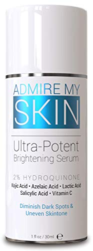 Dark Spot Corrector Remover for Face Melasma Treatment Fade Cream with Kojic Acid Vitamin C, Salicylic Acid, Azelaic Acid, Lactic Acid Peel (1oz)