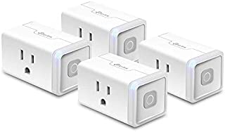 Kasa Smart Plug HS103P4, Smart Home Wi-Fi Outlet Works with Alexa, Echo, Google Home & IFTTT, No Hub Required, Remote Control, 15 Amp, UL Certified,4-Pack , White