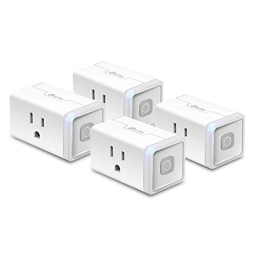 Kasa Smart Plug HS103P4, Smart Home Wi-Fi Outlet Works with Alexa, Echo, Google Home & IFTTT, No Hub Required, Remote Control, 15 Amp, UL Certified,4-Pack