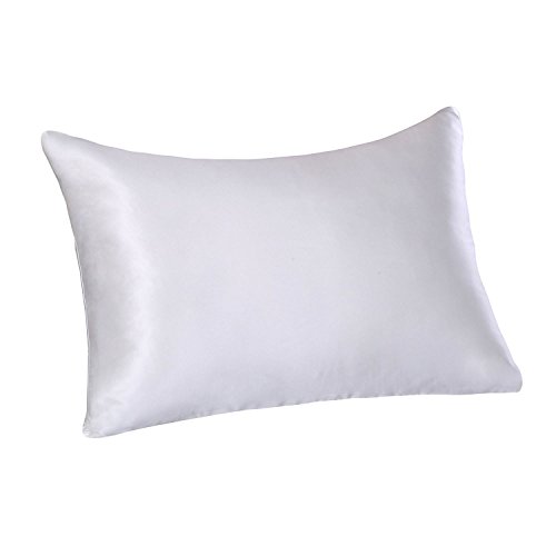 Tim & Tina 22 Momme 100% Pure Mulberry Luxury Silk Pillowcase, Good for Skin and Hair, Facial Beauty (Standard, Ivory)