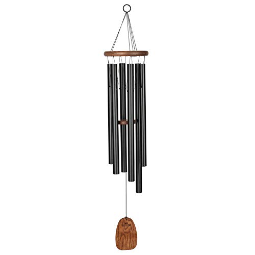 Woodstock Chimes 1193MP04 The Original Guaranteed Musically Tuned Amazing Grace Chime, Large, Teak/Black