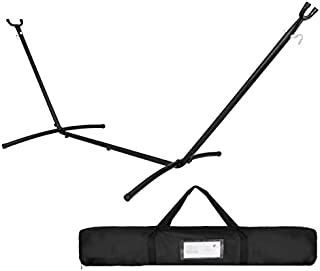 SUPER DEAL Portable 9FT Hammock Stand - 450LBS Capacity Weather Resistant Metal Frame with Carrying Case, 6 Optional Hook Positions