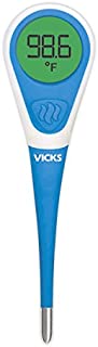 Vicks ComfortFlex Digital Thermometer 1 EA Digital Thermometer for Kids or Adults, for Rectal, Oral or Underarm Use, Color Coded Digital Display Indicates Fever