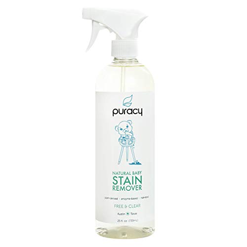 Puracy Natural Baby Laundry Stain Remover, Enzyme Odor Eliminator, Free & Clear, 25 Fl.Oz