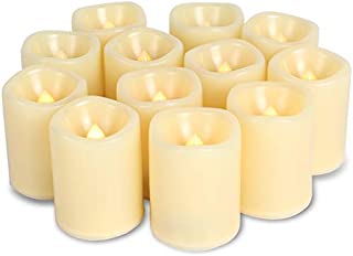 Flameless Votive Candles,24 Pack Battery Operated Flickering LED Electric Fake Candle Bulk for Party,Christmas Wedding Proposal Decorations,Warm White(1.5