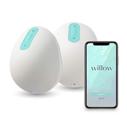 Willow Wearable Breast Pump | Quiet & Hands-Free, Portable, in-Bra Double Electric Breast Pump with App | The Only Pump That Lets You Pump in Any Position (24mm)