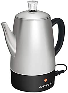 Mixpresso Electric Coffee Percolator | Stainless Steel Coffee Maker | Percolator Electric Pot - 10 Cups Stainless Steel Percolator With Coffee Basket