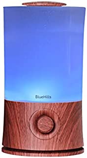 BlueHills Premium 2000 ML XL Large Essential Oil Diffuser Aromatherapy Humidifier for Large Room Home 40 Hour Run Huge Coverage Area 2 Liter Extra Large Capacity Huge Diffuser Dark Wood Grain (E003)