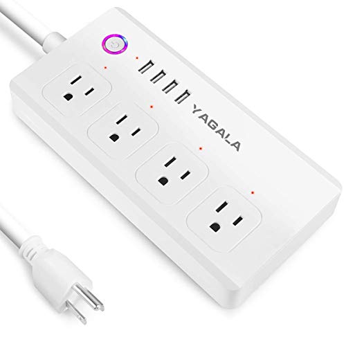 Smart Power Strip, WiFi Surge Protector with 4 AC Outlets and 4 USB Ports, Compatible with Alexa Echo and Google Home Voice Control