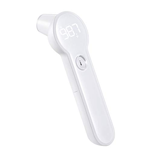 Purea Forehead Thermometer, Infrared Forehead Thermometer for Adults and Kids, Touchless Digital Baby Thermometer with Fever Indicator, Non Contact Thermometer, Accurate Instant Readings