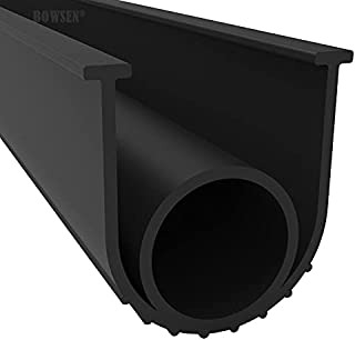 BOWSEN Garage Door Seals Bottom Weatherproof Weatherstrip High Performance EPDM Rubber Black 1/4 Inch T-End,20ft Long