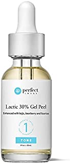 Lactic 30% Gel Peel, Chemical Peels for Face Scars, Chemical Exfoliant for Face, Strength Level 1, 1.0 fl oz. e, 30 mL  Perfect Image