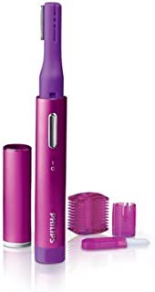 Philips Beauty PrecisionPerfect compact Precision Trimmer for Women, Facial Hair Removal & Eyebrows, HP6390/5, Pink/Purple, 1 Count