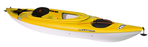 Pelican Maxim 100X Sit-in Recreational Kayak Kayak 10-Foot Lightweight one Person Kayak Perfect for Recreation, Yellow, One Size