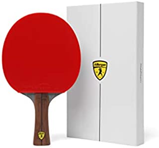 Killerspin Jet 800 Table Tennis Paddle, Professional Ping Pong Paddle, Table Tennis Racket with Carbon Fiber Blade, Nitrx Rubber Grips Ping Pong Balls, Memory Box for Storage  Red & Black
