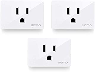 Wemo Smart Plug (Simple Setup Smart Outlet for Smart Home, Control Lights and Devices Remotely Works w/ Alexa, Google Assistant, Apple HomeKit), Pack of 3