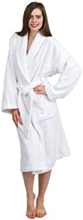 TowelSelections Women's Robe, Turkish Cotton Terry Shawl Bathrobe X-Small/Small White