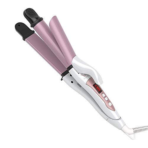 2 in 1 Hair Iron Professional Hair Straightener&Curler Iron 275-425 Tourmaline Ceramic Flat Iron for Hair Styling 1.25 Inch Worldwide Use