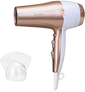 Powerful 1875W Low Noise Fast Drying Blow Dryer, Ceramic Tourmaline Lightweight Hairdryer with Concentrator Nozzle & Cool Button,2 Speed and 3 Heat Setting (AY-LQ-P1)