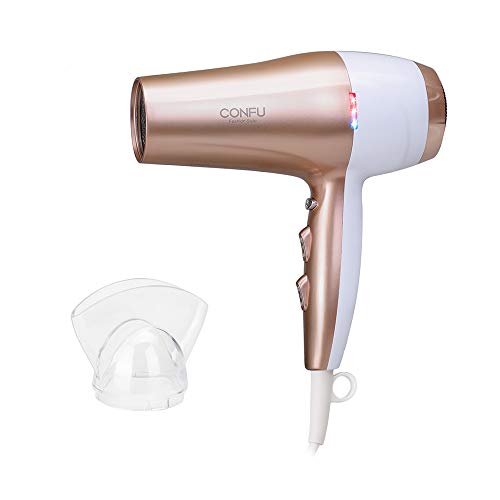 Powerful 1875W Low Noise Fast Drying Blow Dryer, Ceramic Tourmaline Lightweight Hairdryer with Concentrator Nozzle & Cool Button,2 Speed and 3 Heat Setting (AY-LQ-P1)