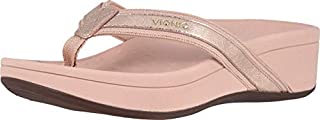 Vionic Womens Pacific High Tide Toepost Sandals  Ladies Platform Flip Flops with Orthotic Arch Support Rose Gold Metallic 8 Medium US