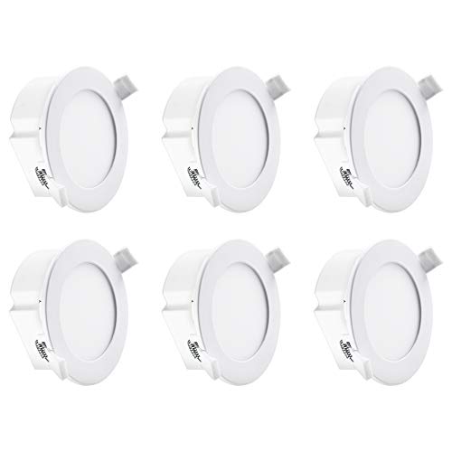 Hyperikon 4 Inch Recessed LED Downlight with Junction Box Dimmable, 8.5W=60W, Energy Star, UL, Crystal White, 6 Pack