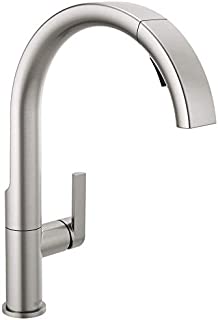 Delta Faucet Keele Kitchen Faucet with Pull Down Sprayer, Kitchen Sink Faucet, Faucets for Kitchen Sinks, Single-Handle, Magnetic Docking Spray Head, SpotShield Stainless 19824LF-SP