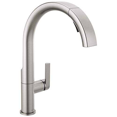 Delta Faucet Keele Kitchen Faucet with Pull Down Sprayer, Kitchen Sink Faucet, Faucets for Kitchen Sinks, Single-Handle, Magnetic Docking Spray Head, SpotShield Stainless 19824LF-SP