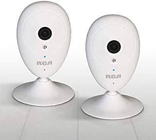 Security Camera - Alexa Enabled RCA Indoor WiFi Home Security Camera System (2 Pack) with High-Definition Live Streaming, Free Recording, Motion Detection, Two Way Talk and Night Vision Surveillance