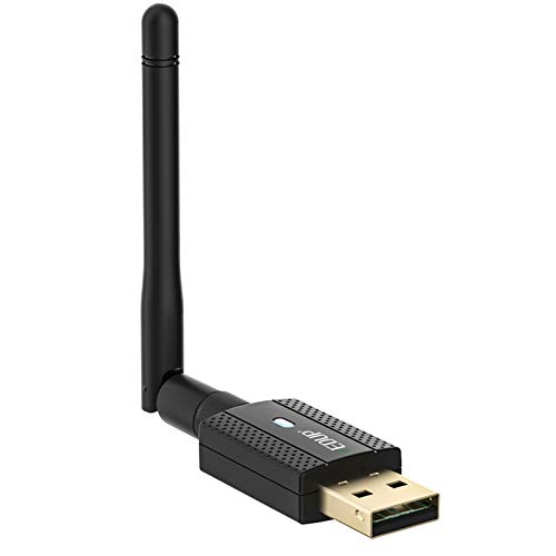 600Mbps Bluetooth 4.2 USB WiFi Adapter, Dual Band 2.4Ghz / 5.8Ghz USB Wireless Adapter with 2DBI Antenna, USB WiFi Dongle for Desktop/Computer, Support Win Vista/XP/7/8.1/10/MacOS 10.6~10.15.3