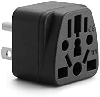 Unidapt US Travel Plug Adapter, EU,AU,UK,NZ,CN,in to USA (Type B), Grounded 3 Prong USA Wall Plug, EU to US Travel Adaptor and Converter, Power Outlet Charger (1)