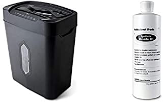 Aurora AU1220XA 12 Sheet Crosscut Paper and Credit Card Shredder with 5.2 gal Wastebasket & SL16 Professional Grade Synthetic Shredder Oil, 16 Oz Flip-Top Leak Proof Bottle