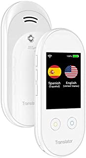 ANFIER Language Translator Device with Offline Translation, AI Voice Instant Language Translator (W08) with 2.4 inch Touchscreen Image Translation-108 Languages and Two Way Translator |Wi-Fi|-White