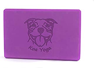 Koa Yoga Starter Block Kit- Purple Includes one Each: Block, Full-Size hot Yoga Grip Towel in its own mesh Bag, D-Ring Strap, Sweat Towel